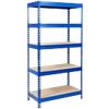 Office Marshal Stellingkast Grizzly Staal Blauw 5 legborden 1200 x 600 x 1800 mm