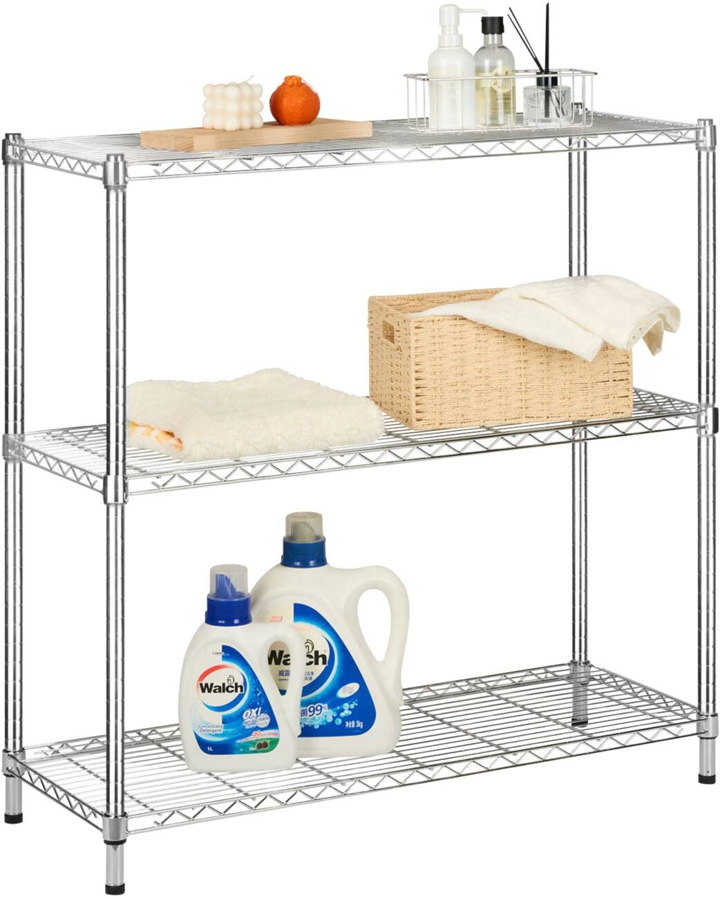 Étagère en acier MAMMUT Chrome 900 x 350 x 900 mm