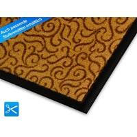 Tapis de sol FLOORDIREKT Brésil Polyamide, PVC Beige 600 x 900 mm