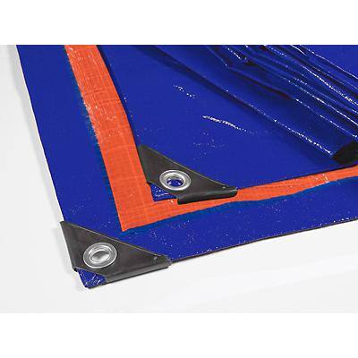 Bâche multifonction Casa Pura HDPE Bleu, orange 80 G QM 6000 x 15000 mm