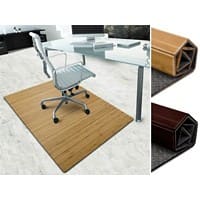 Tapis protège-sol FLOORDIREKT PRO Bambou, feutre Brun clair 90 x 120 cm