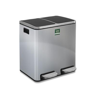 overhandigen Sobriquette koelkast Casa Pura Prullenbak 60 liter PP, RVS Zilver | Viking Direct BE