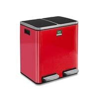 Poubelle à pédale Felix Casa Pura Acier inoxydable, PP (Polypropylène) Rouge 58,5 x 65 cm