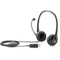 HP Bedraad Stereo Over het hoofd Headset Noise Cancelling 3,5 mm Jack Met microfoon Zwart