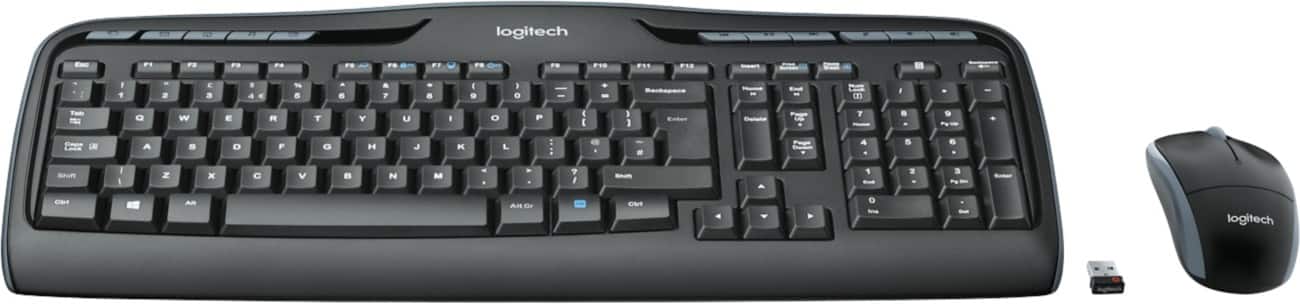 Logitech Toetsenbord en muis Draadloos QWERTZ (DE) Zwart MK330