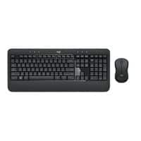 Logitech Toetsenbord en muis Draadloos QWERTY (US) International Nee Wit, zwart MK540