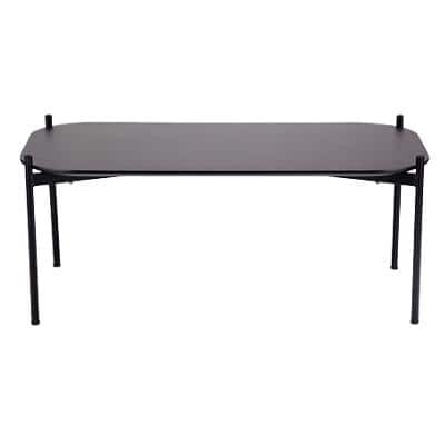 Table d’appoint rectangulaire Paperflow Meet Plateau noir, Cadre noir, 4 pieds 1000 x 500 x 400 mm