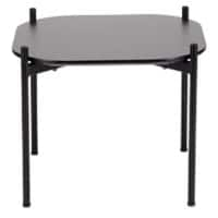 Table d’appoint carrée Paperflow Meet Plateau noir, Cadre noir, 4 pieds 500 x 500 x 400 mm