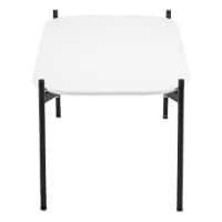 Table d’appoint rectangulaire Paperflow Meet Plateau blanc, Cadre noir, 4 pieds 750 x 500 x 400 mm