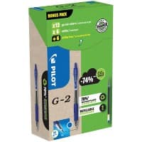 Stylo roller gel Pilot 0,32 mm 12 stylos et 12 recharges M 24 Unités