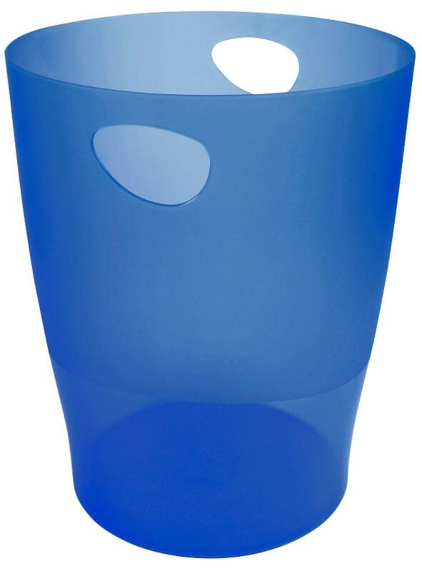 Poubelle Exacompta Ecobin 15 L Bleu océan, transparent 8 Unités