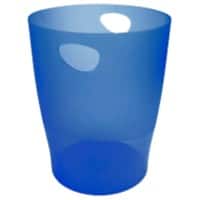 Poubelle Exacompta Ecobin 15 L Bleu océan, transparent 8 Unités