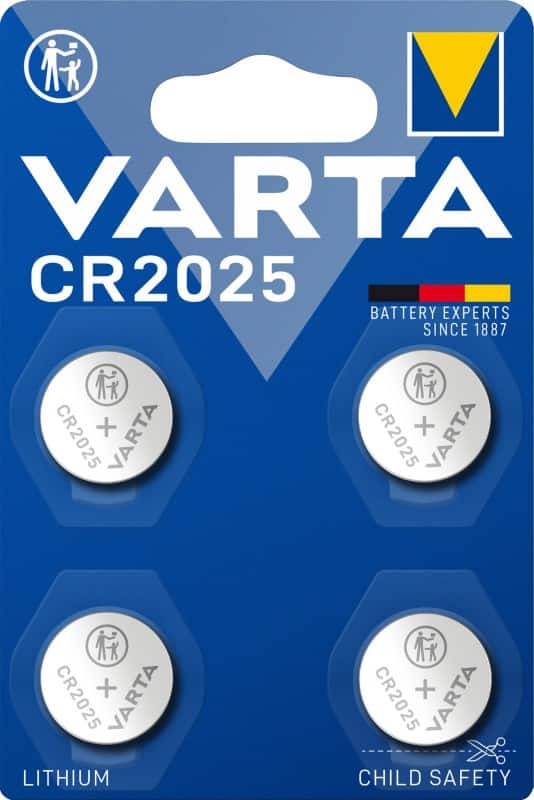 Piles électroniques VARTA CR2025 4 Unités