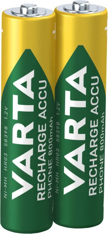 Batterie VARTA 58398101402 AAA 800 mAh Nickel-métal hydrure (NiMH) 1.2 V 2 2 Unités