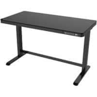 Bureau assis-debout Euroseats 75.WER.GL.BL Verre noir, hauteur réglable 72 - 121 cm