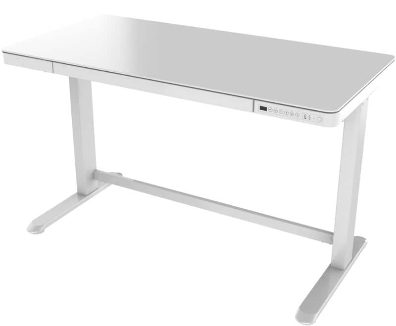 Bureau assis-debout euroseats Rectangulaire C-Pied 1 Tiroir 1202 (L) x 602 (P) x 1210 (H) mm