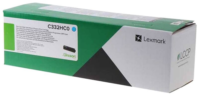 Lexmark Origineel Tonercartridge C332HC0 Cyaan