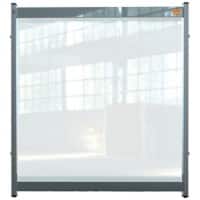 Nobo Bureau beschermingsscherm Premium Plus 750 x 820 x 40mm Metaal, PVC Grijs