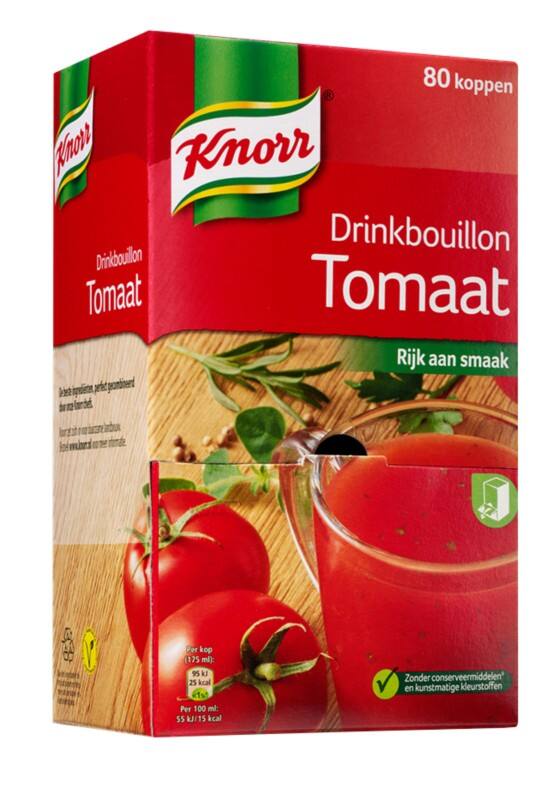 Knorr Drinkbouillon Tomaat 80 Stuks