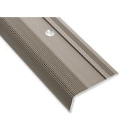 Profilé d’angle d'escalier Casa Pura Glory Aluminium forme en L Bronze foncé 1 340 mm