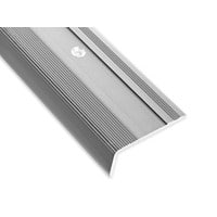 Profil de bord d'escalier Casa Pura Glory aluminium L forme argent 1340 mm