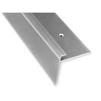 Profilé d’angle d'escalier Casa Pura Safety Aluminium forme en F Argenté 1340 mm