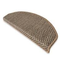 Tapis d'escalier FLOORDIREKT STEP Tiger Eye Sisal Semi-circulaire Beige