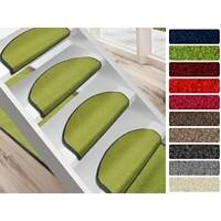 Tapis d'escalier FLOORDIREKT STEP Dynasty Velours Semi-circulaire PP, feutre Vert