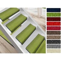 Tapis d'escalier FLOORDIREKT STEP Dynasty Velours Rectangulaire PP, feutre Vert