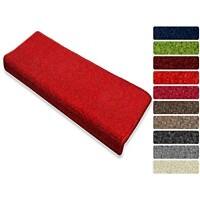 Tapis d'escalier FLOORDIREKT STEP Dynasty Velours Rectangulaire PP, feutre Rouge