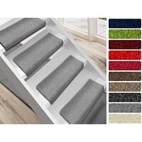 Tapis d'escalier FLOORDIREKT STEP Dynasty Velours Rectangulaire PP, feutre Argenté, gris