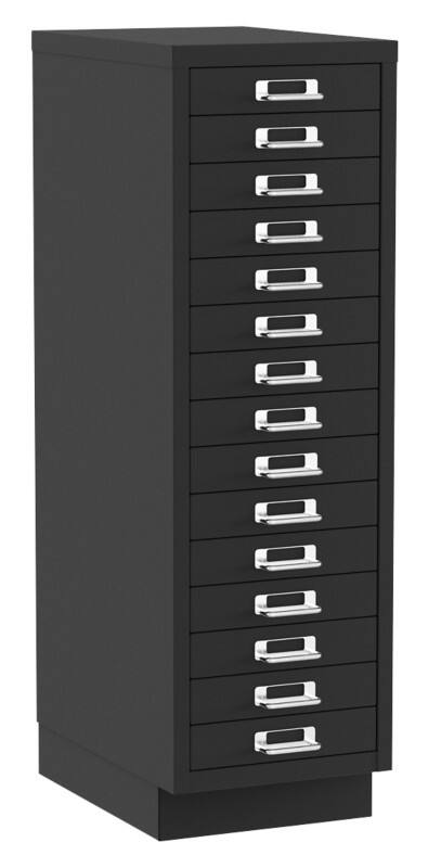 Caisson à tiroirs OCH-15 15 tiroirs Noir 280 x 420 x 860 mm