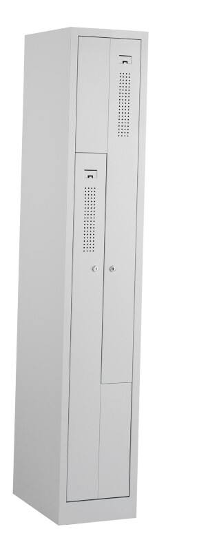 Casier Ceha Acier 2 Portes 1 colonne Serrure de sécurité 310 x 500 x 1800 mm Blanc