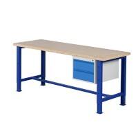 Banc de travail non mobile Bleu Blanc 2000 x 700 x 990 mm