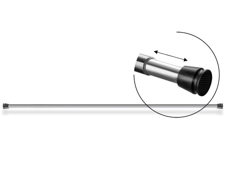 Casa Pura Telescope Douchegordijn stang Aluminium Chroom