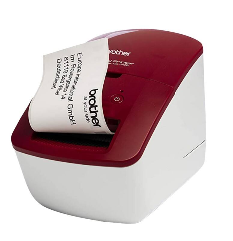 Imprimante d'étiquettes thermique Brother QL-600R Rouge