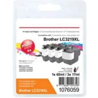 Cartouche jet d'encre Viking LC3219XL Compatible Brother Noir, cyan, magenta, jaune Multipack 4 Unités 