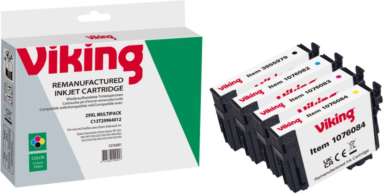 Office Depot Compatibele Epson 29XL inktcartridge Zwart en 3 kleuren 4 stuks
