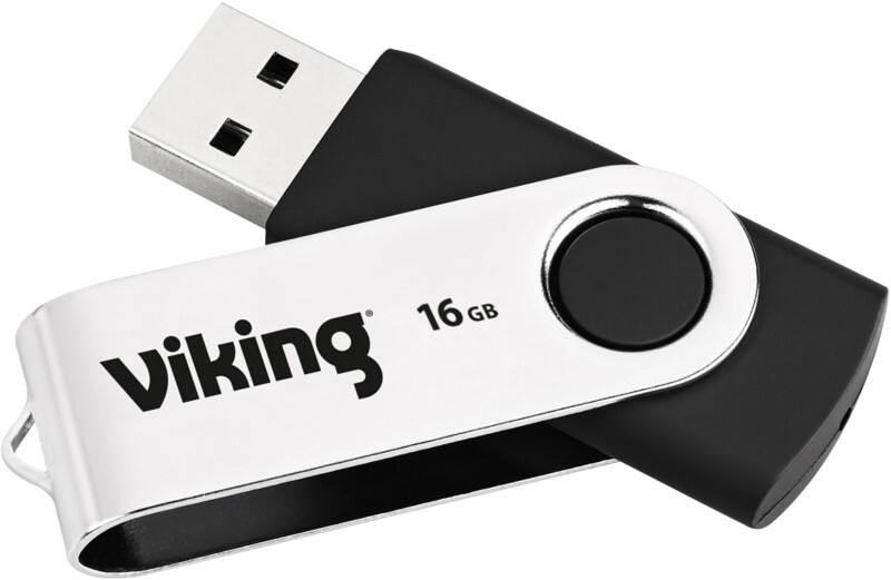 Clé USB Viking 2.0 16 Go Argenté, noir