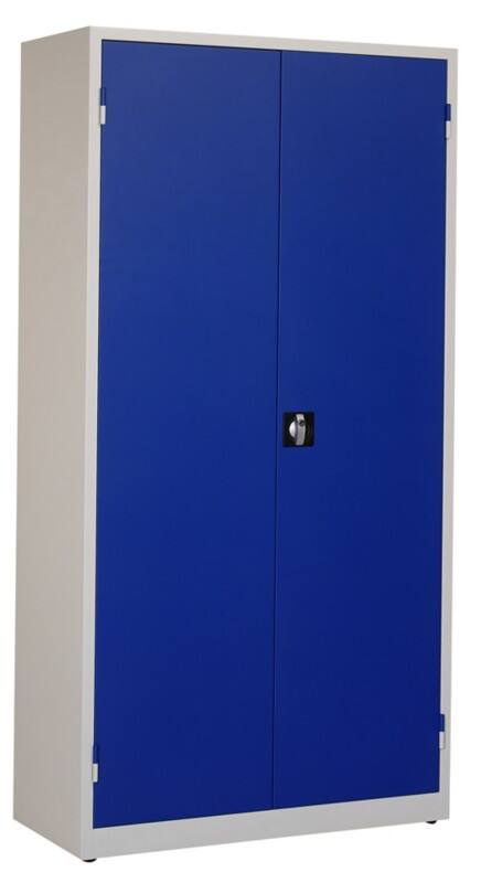 Armoire Ceha Métal 4 Étagères Verrouillable 1000 x 450 x 1950 mm Blanc, bleu