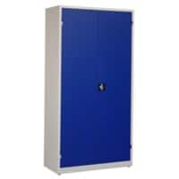 Armoire Ceha Métal 4 Étagères Verrouillable 1000 x 450 x 1950 mm Blanc, bleu