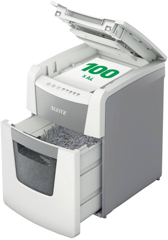 Leitz Automatische Papierinvoer IQ Autofeed Papierversnipperaar 110 Vellen Micro snippers Veiligheidsniveau P-5 34 L 100 P5
