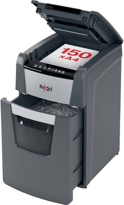 Rexel Automatische Papierinvoer Optimum AutoFeed+ Papierversnipperaar 165 Vellen Micro snippers Veiligheidsniveau P-5 44 L 150M