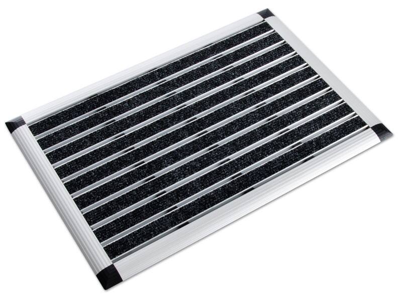 Tapis d'entrée PROFESSIONAL LINE Elegant Anthracite, argenté Aluminium, Fibres