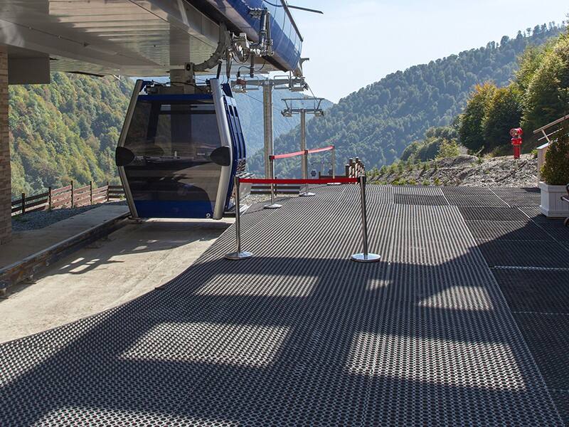 etm Octo Deur Rubberen Ring Deurmat Zwart 1000 x 2000 mm