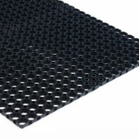 Tapis caillebotis etm Octo Door Caoutchouc nitrile 16 mm Noir 600 x 400 mm