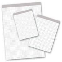 Ursus Style A4 Wit Papieren kaft Afscheurbaar notitieblok A4 Geruit 5 Stuks à 100 Vellen