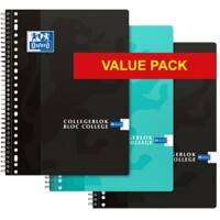 Cahier Oxford School A4+ Assortiment Couverture en carton Ligné 3 unités de 80 Feuilles