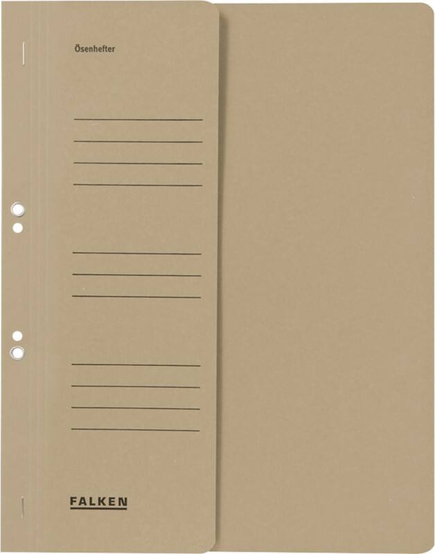 Falken Bijlagen A4 Grijs Karton Halve flap 24 x 32 cm