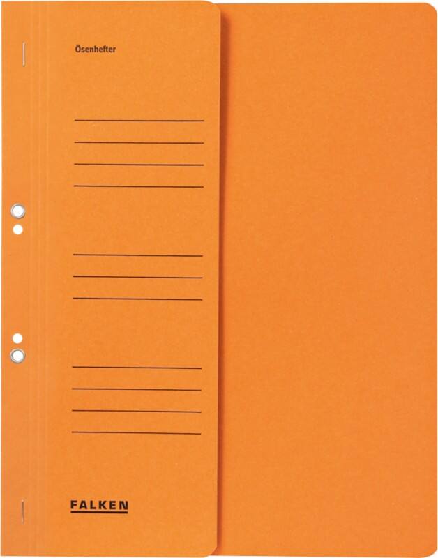 Falken Bijlagen-map A4 Oranje Karton Halve flap 24 x 32 cm